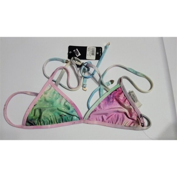 NWT Wildfox XS Reversible Space Cadet Triangle Bikini Swim Top 113796 - Picture 1 of 2